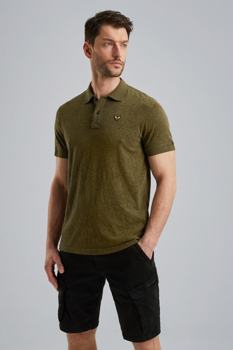 PME legend short sleeve polo slub jersey prin